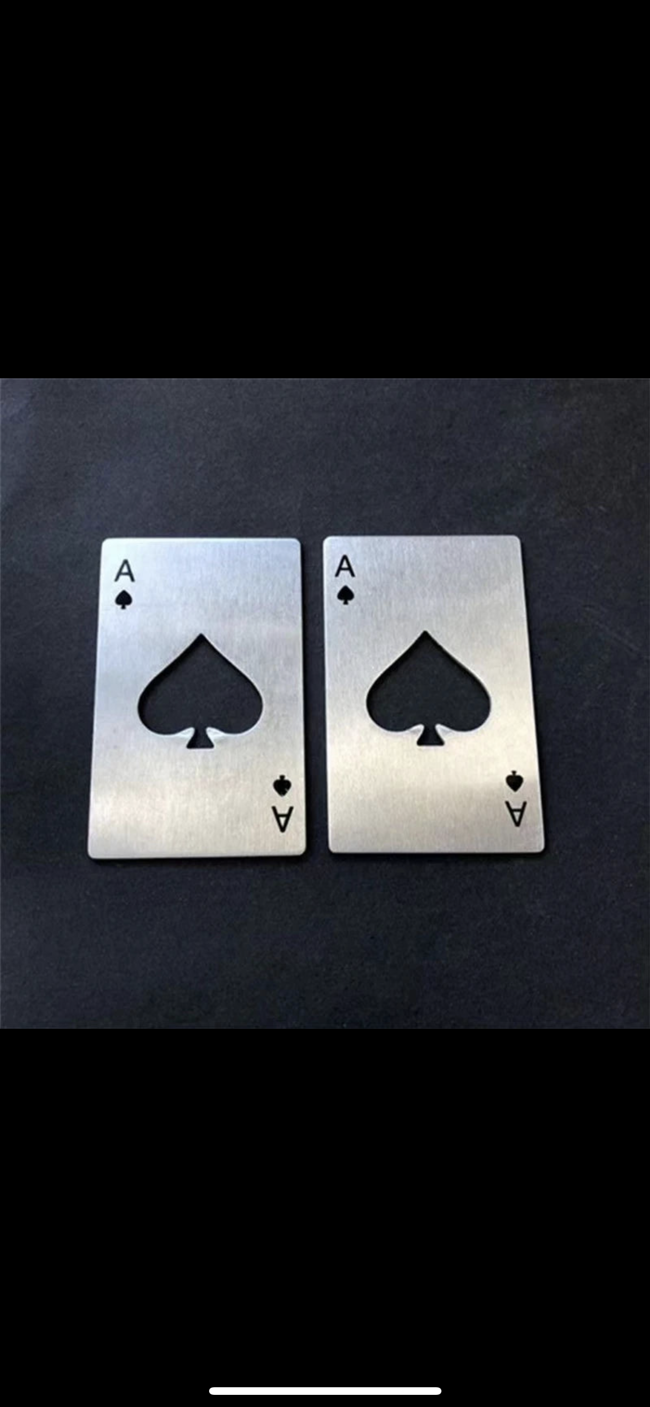 New Stainless Steel Metal Poker Game Waterproof Blackjack Game Toss Durable Silver Card Poker Opener