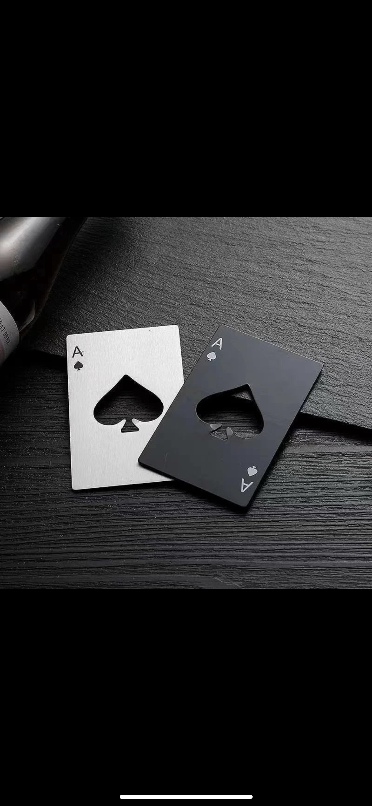 New Stainless Steel Metal Poker Game Waterproof Blackjack Game Toss Durable Silver Card Poker Opener